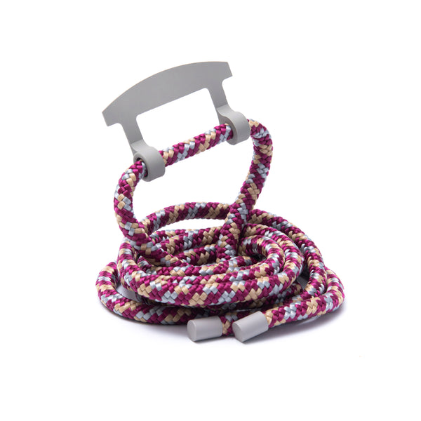 Сіро-бордовий шнурок