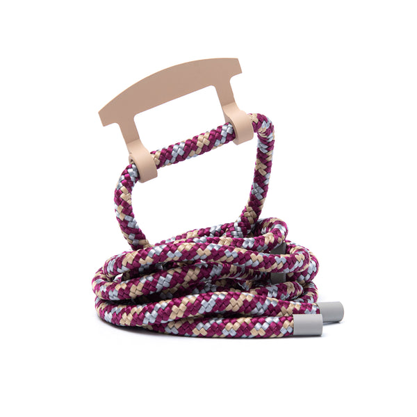 Бежево-бордовий шнурок